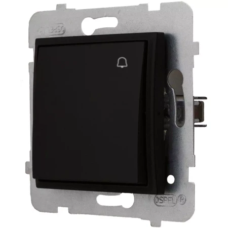 Włącznik Dzwonkowy Czarny Z Podświetleniem Czerwonym