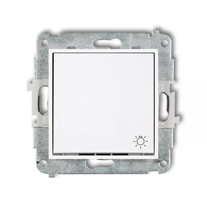 Karlik Mini biały Włącznik zwierny światło bez ramki MWP-5