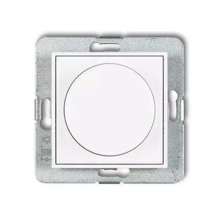 Karlik Mini biały Elektroniczny regulator oświetlenia przyciskowo-obrotowe do lamp LED bez ramki MRO-2