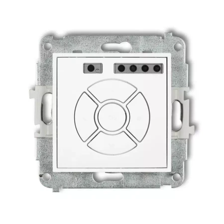 Karlik Mini biały Elektroniczny sterownik rolet lokalny z pilotem / strefowy bez ramki MSR-3