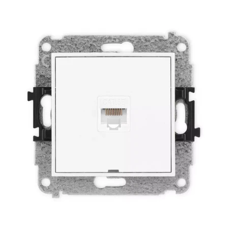 Karlik Mini biały Gniazdo komputerowe 1xRJ45 bez ramki MGKBO-1