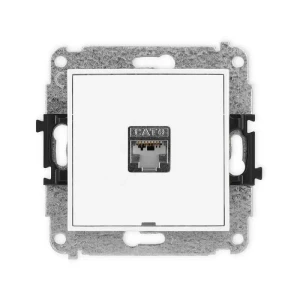 Karlik Mini biały Gniazdo komputerowe 1xRJ45 bez ramki MGKBO-1e