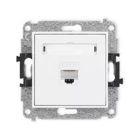 Karlik Mini biały Gniazdo komputerowe 1xRJ45 bez ramki MGK-3