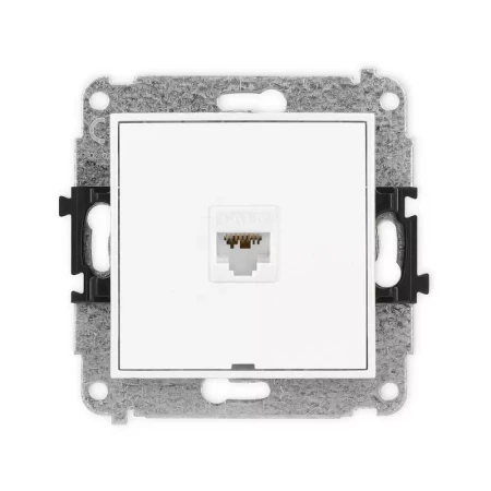 Karlik Mini biały Gniazdo komputerowe 1xRJ45 bez ramki MGKBO-7