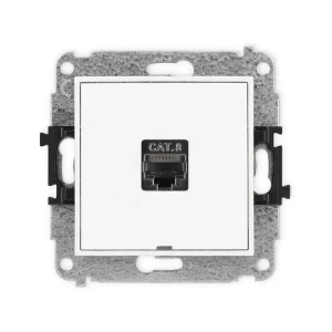 Karlik Mini biały Gniazdo komputerowe 1xRJ45 bez ramki MGKBO-11
