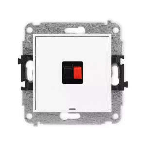 Karlik Mini biały Gniazdo głośnikowe 1x bez ramki MGGBO-1