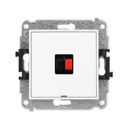 Karlik Mini biały Gniazdo głośnikowe 1x bez ramki MGGBO-1