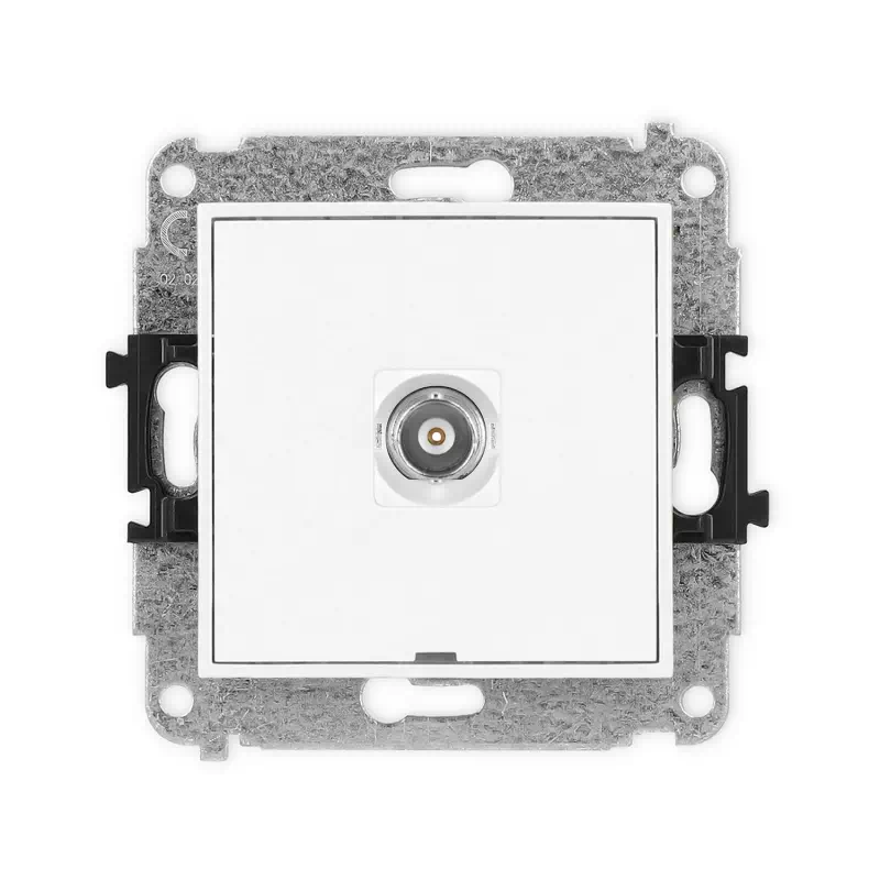 Karlik Mini biały Gniazdo 1x BNC bez ramki MGBNCBO-1