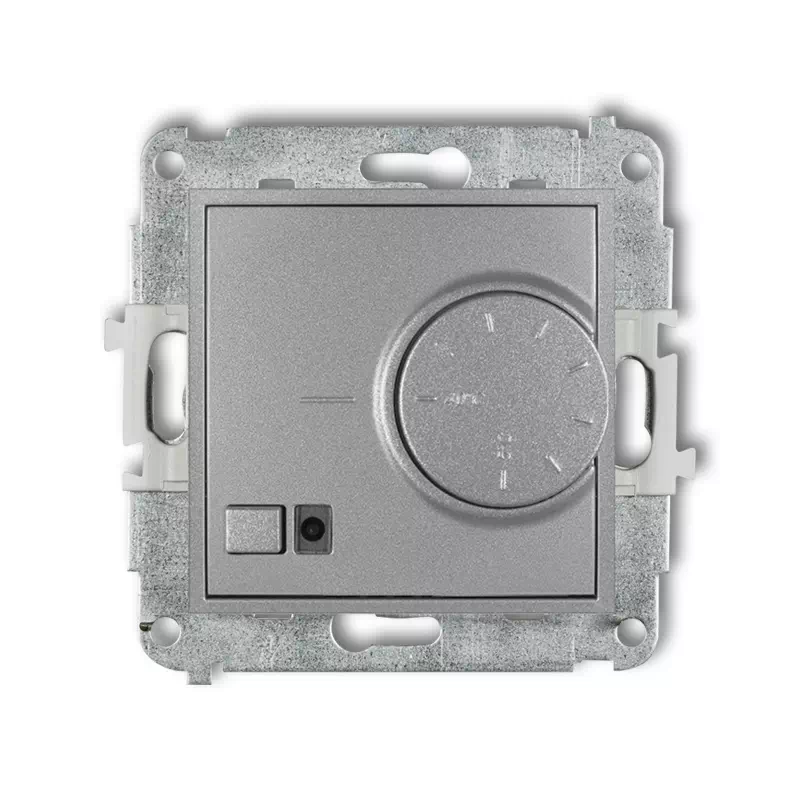 Karlik Mini srebrny metalik Elektroniczny regulator temperatury z czujnikiem podpodłowym bez ramki 7MRT-1