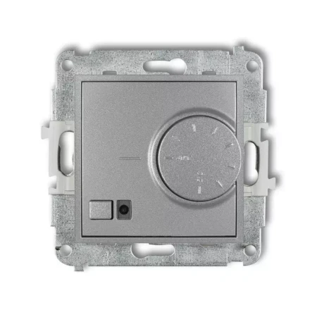 Karlik Mini srebrny metalik Elektroniczny regulator temperatury z czujnikiem powietrznym bez ramki 7MRT-2