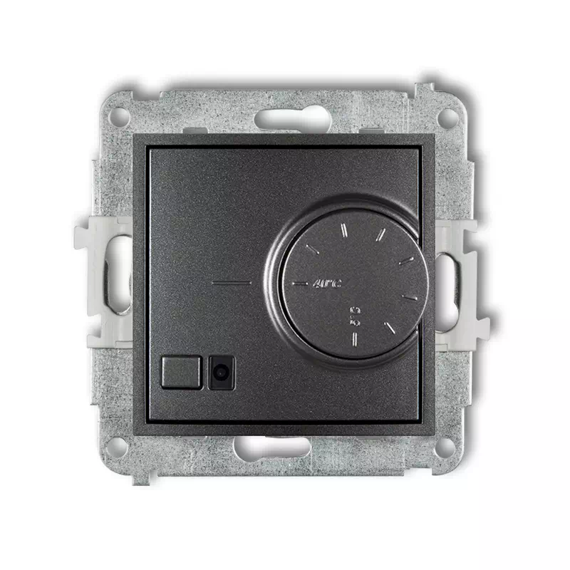 Karlik Mini grafitowy Elektroniczny regulator temperatury z czujnikiem podpodłowym bez ramki 11MRT-1