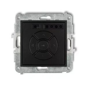 Karlik Mini czarny mat Elektroniczny sterownik rolet lokalny z pilotem / strefowy i podstrefowy bez ramki 12MSR-4