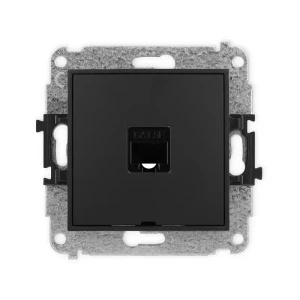 Karlik Mini czarny mat Gniazdo komputerowe 1xRJ45 bez ramki 12MGKBO-1