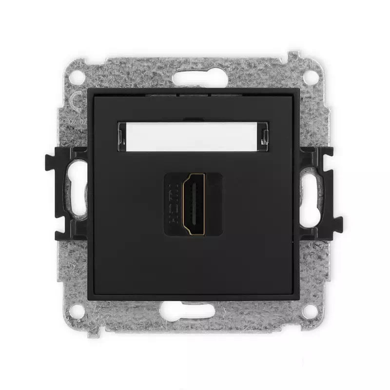 Karlik Mini czarny mat Gniazdo 1x HDMI 2.0 bez ramki 12MHDMI-3