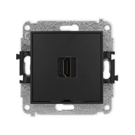 Karlik Mini czarny mat Gniazdo 1x HDMI 2.0 bez ramki 12MHDMIBO-3