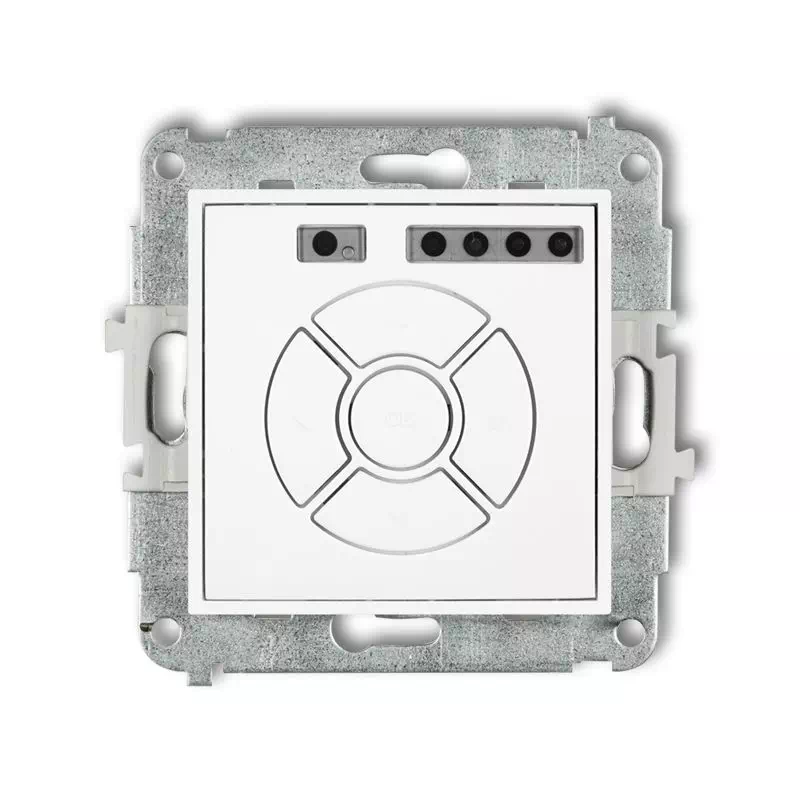 Karlik Mini biały mat Elektroniczny sterownik rolet przycisk strefowy bez ramki 25MSR-5
