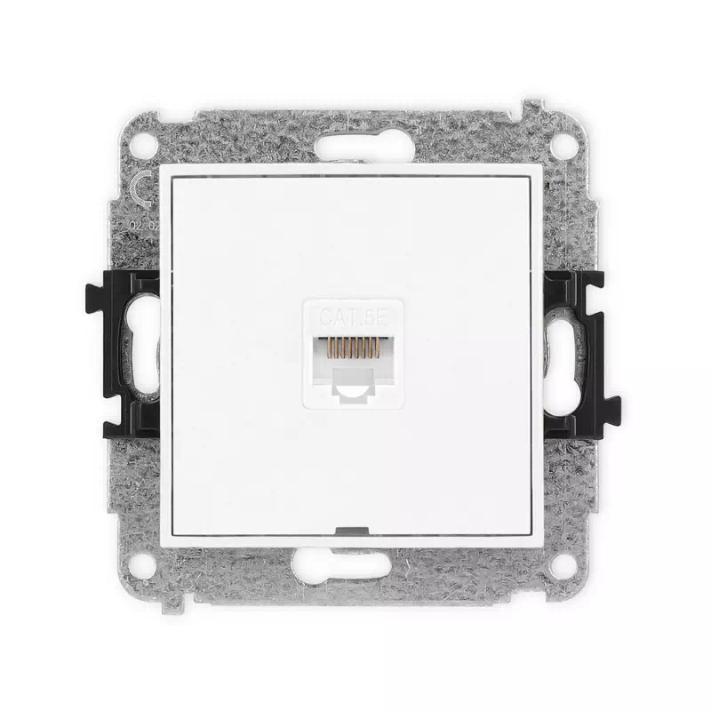 Karlik Mini biały mat Gniazdo komputerowe 1xRJ45 bez ramki 25MGKBO-1