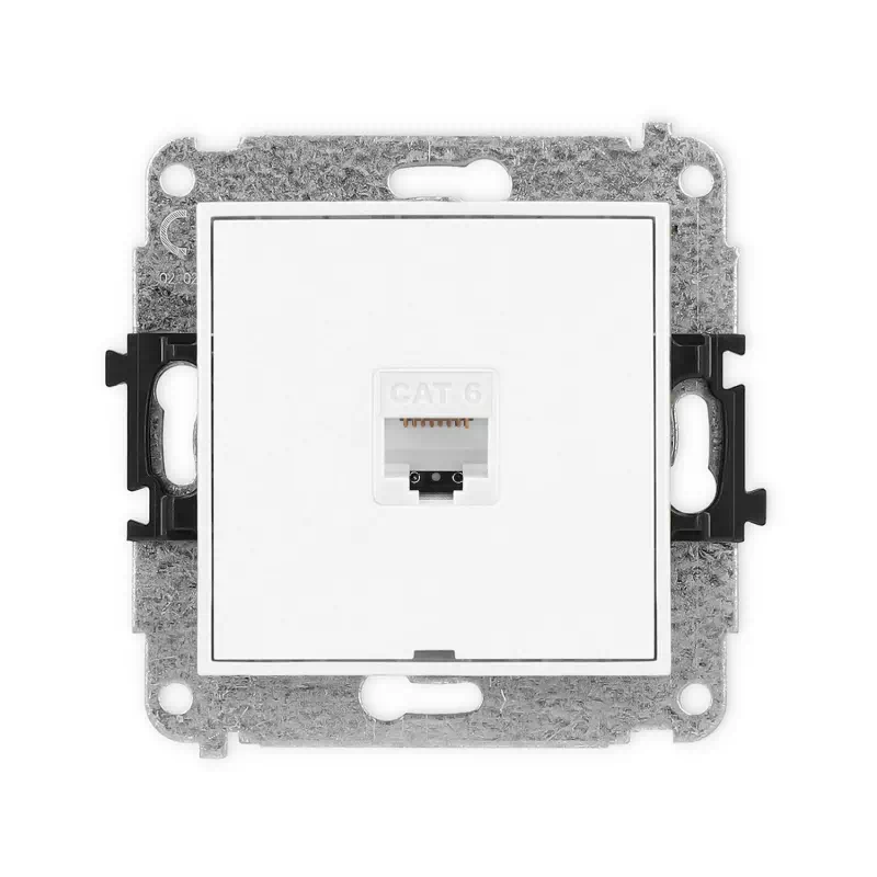 Karlik Mini biały mat Gniazdo komputerowe 1xRJ45 bez ramki 25MGKBO-3