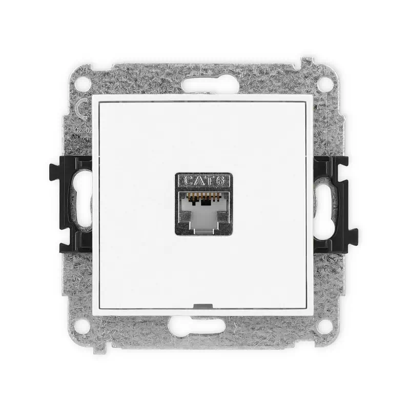 Karlik Mini biały mat Gniazdo komputerowe 1xRJ45 bez ramki 25MGKBO-5