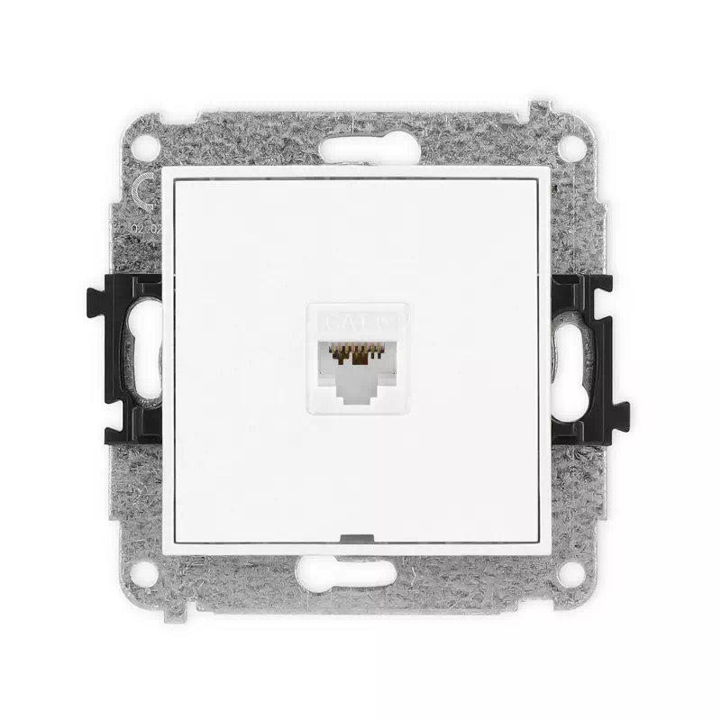 Karlik Mini biały mat Gniazdo komputerowe 1xRJ45 bez ramki 25MGKBO-7