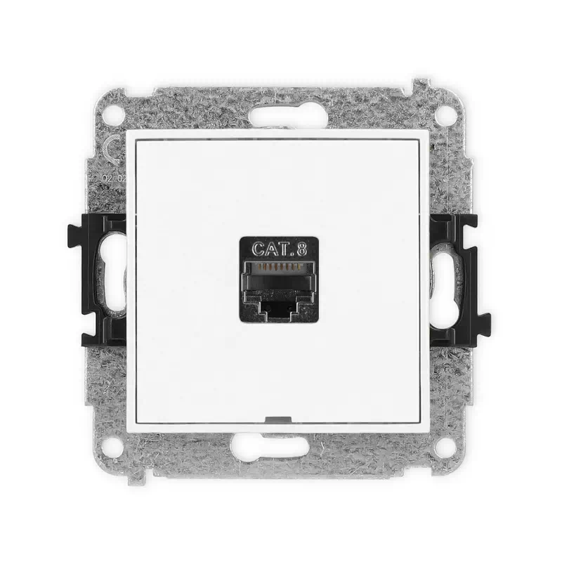 Karlik Mini biały mat Gniazdo komputerowe 1xRJ45 bez ramki 25MGKBO-11