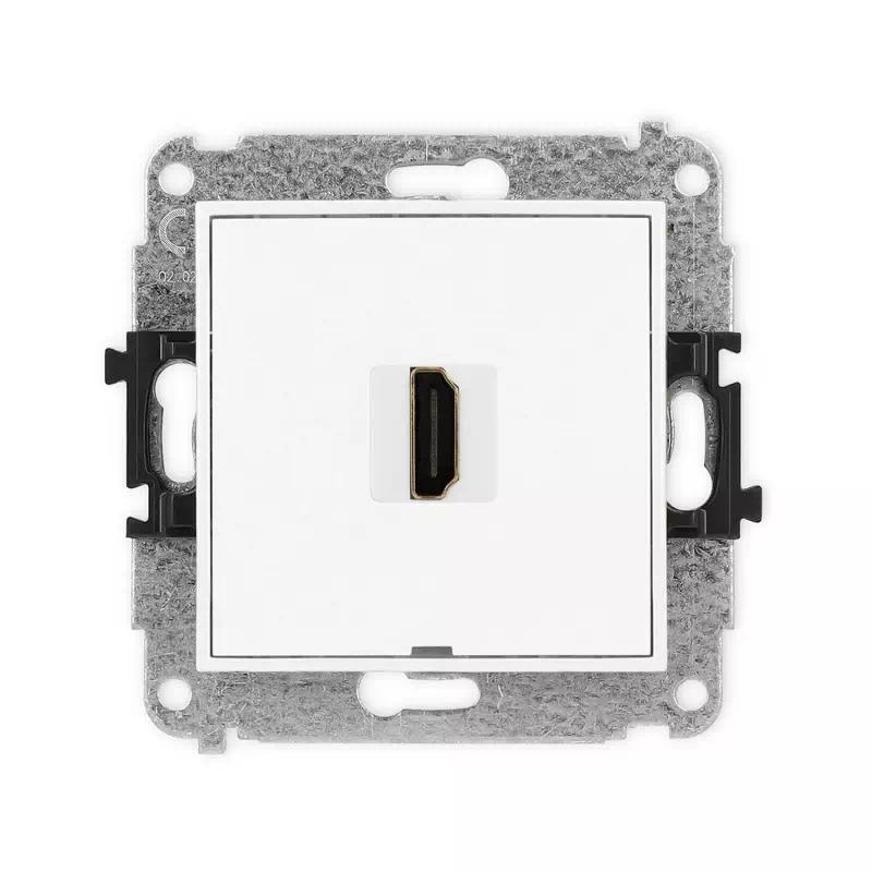Karlik Mini biały mat Gniazdo 1x HDMI 2.0 bez ramki 25MHDMIBO-3