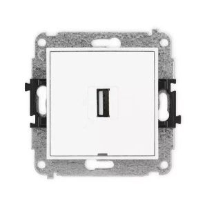 Karlik Mini biały mat Gniazdo 1x USB A-A 2.0 bez ramki 25MGUSBBO-1