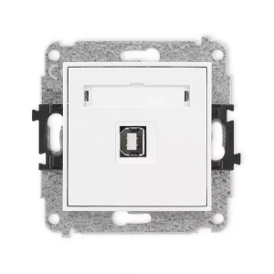 Karlik Mini biały mat Gniazdo 1x USB A-B2.0 bez ramki 25MGUSB-3
