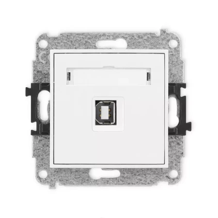 Karlik Mini biały mat Gniazdo 1x USB A-B2.0 bez ramki 25MGUSB-3