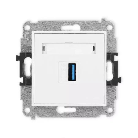 Karlik Mini biały mat Gniazdo 1x USB A-A 3.0 bez ramki 25MGUSB-5