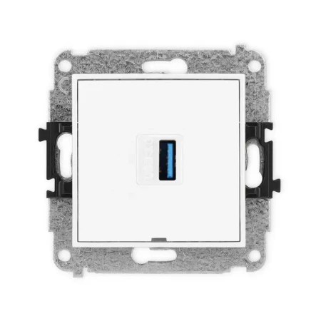 Karlik Mini biały mat Gniazdo 1x USB A-A 3.0 bez ramki 25MGUSBBO-5