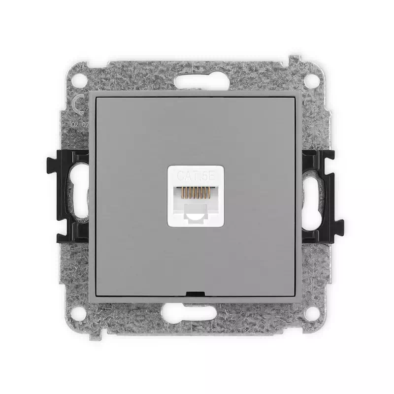 Karlik Mini szary mat Gniazdo komputerowe 1xRJ45 bez ramki 27MGKBO-1