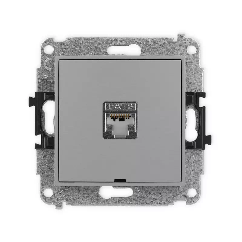 Karlik Mini szary mat Gniazdo komputerowe 1xRJ45 bez ramki 27MGKBO-5