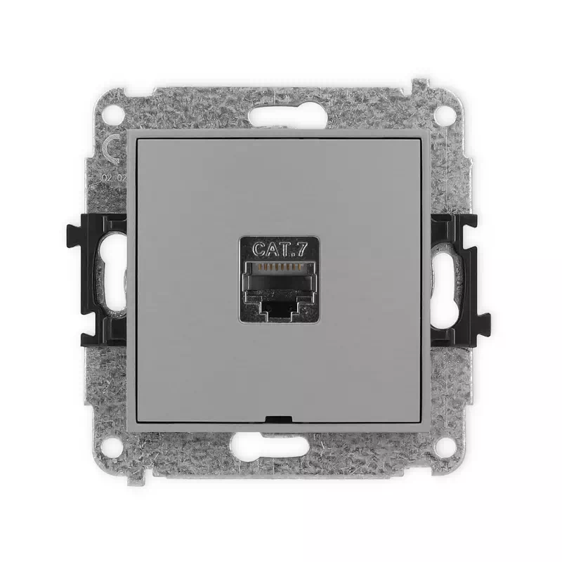 Karlik Mini szary mat Gniazdo komputerowe 1xRJ45 bez ramki 27MGKBO-9