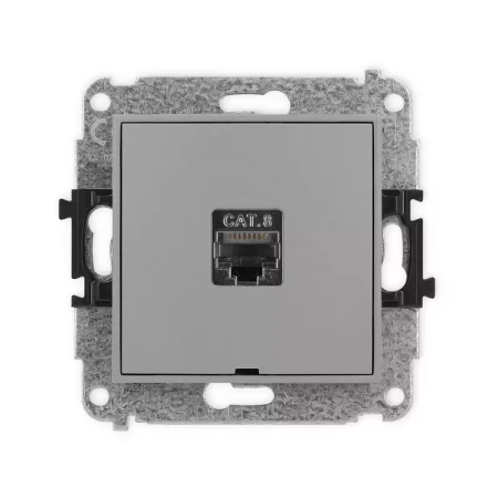 Karlik Mini szary mat Gniazdo komputerowe 1xRJ45 bez ramki 27MGKBO-11