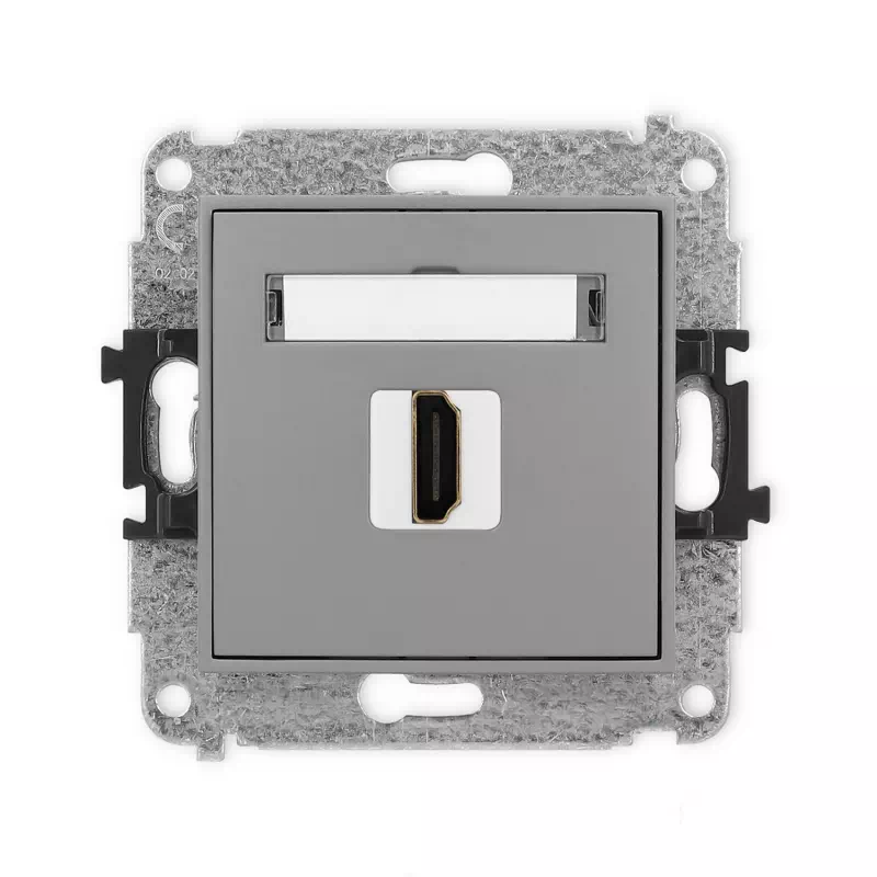 Karlik Mini szary mat Gniazdo 1x HDMI 2.0 bez ramki 27MHDMI-3