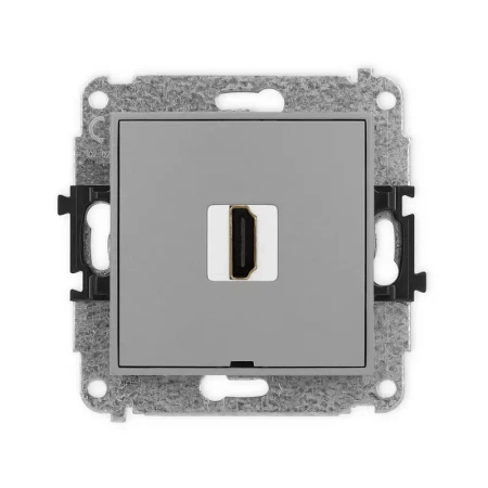 Karlik Mini szary mat Gniazdo 1x HDMI 2.0 bez ramki 27MHDMIBO-3