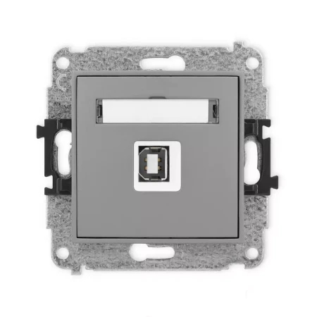 Karlik Mini szary mat Gniazdo 1x USB A-B2.0 bez ramki 27MGUSB-3