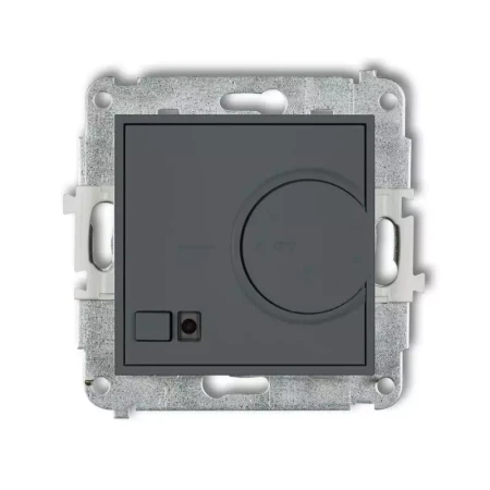 Karlik Mini grafitowy mat Elektroniczny regulator temperatury z czujnikiem podpodłowym bez ramki 28MRT-1