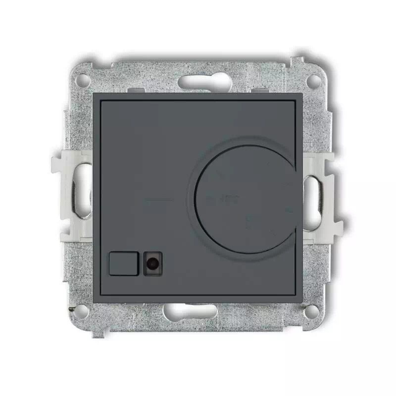 Karlik Mini grafitowy mat Elektroniczny regulator temperatury z czujnikiem podpodłowym bez ramki 28MRT-1