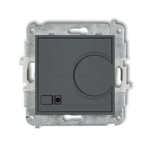 Karlik Mini grafitowy mat Elektroniczny regulator temperatury z czujnikiem powietrznym bez ramki 28MRT-2