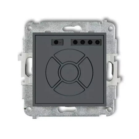 Karlik Mini grafitowy mat Elektroniczny sterownik rolet lokalny z pilotem bez ramki 28MSR-2