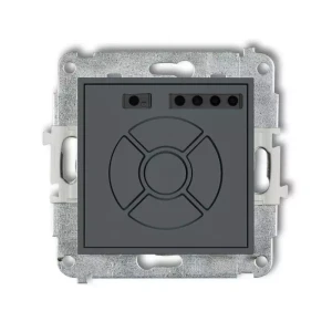 Karlik Mini grafitowy mat Elektroniczny sterownik rolet lokalny z pilotem / strefowy bez ramki 28MSR-3