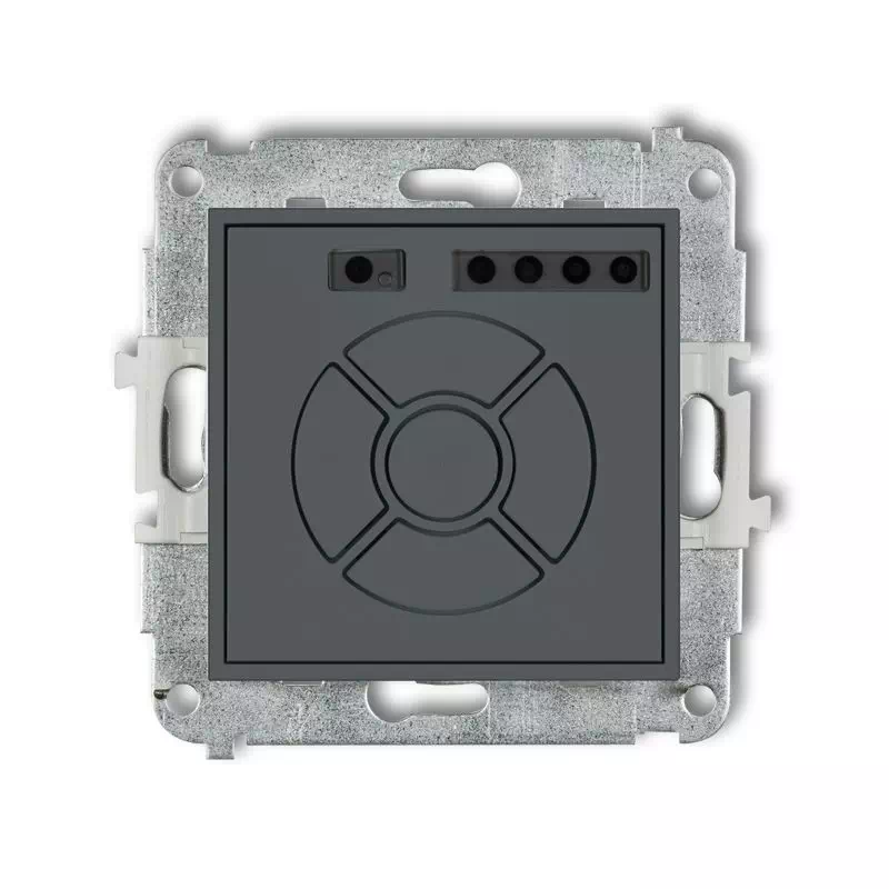 Karlik Mini grafitowy mat Elektroniczny sterownik rolet przycisk strefowy bez ramki 28MSR-5