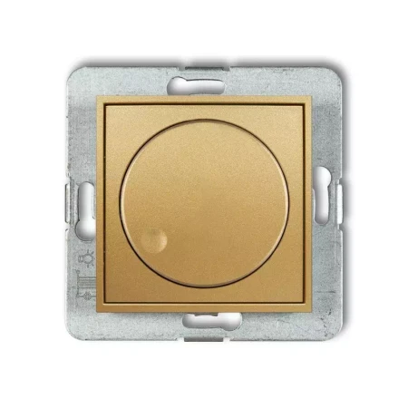 Karlik Mini złoty Elektroniczny regulator oświetlenia przyciskowo-obrotowe do lamp LED bez ramki 29MRO-2