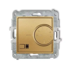 Karlik Mini złoty Elektroniczny regulator temperatury z czujnikiem podpodłowym bez ramki 29MRT-1