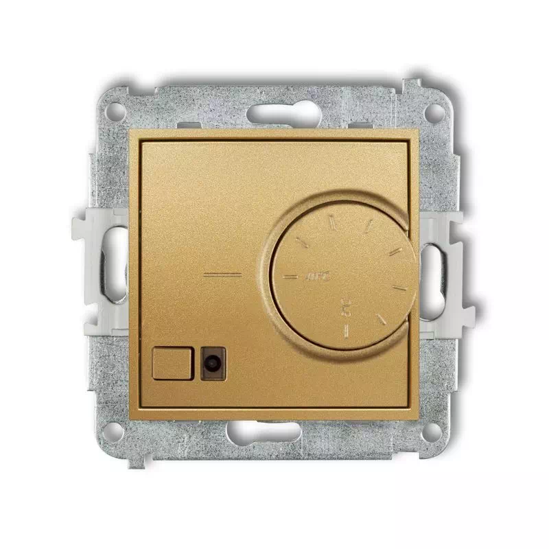 Karlik Mini złoty Elektroniczny regulator temperatury z czujnikiem podpodłowym bez ramki 29MRT-1
