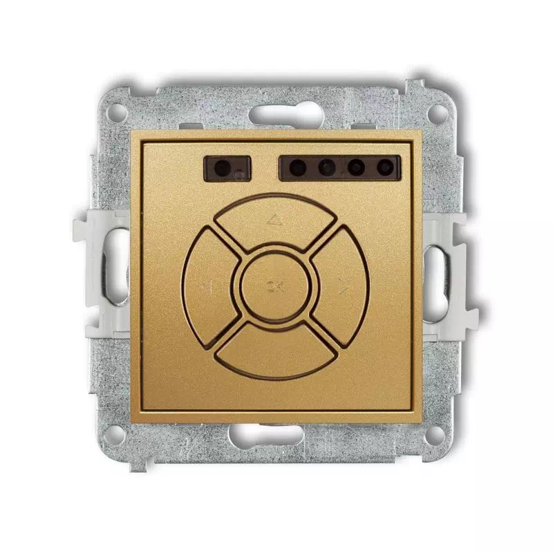 Karlik Mini złoty Elektroniczny sterownik rolet lokalny z pilotem / strefowy i podstrefowy bez ramki 29MSR-4