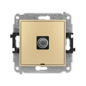 Karlik Mini złoty Gniazdo antenowe 1x TV bez ramki 29MGTVBO-1