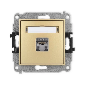 Karlik Mini złoty Gniazdo komputerowe 1xRJ45 bez ramki 29MGK-1e